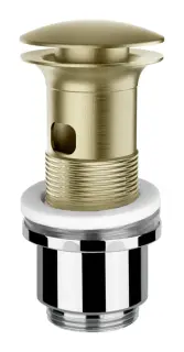 Донный клапан Gessi Technical, автоматический Stop&Go, для раковины c переливом, цвет Brass Brushed PVD