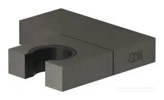 Держатель душевой лейки Gessi Rettangolo, поворотный, цвет Black Metal Brushed PVD