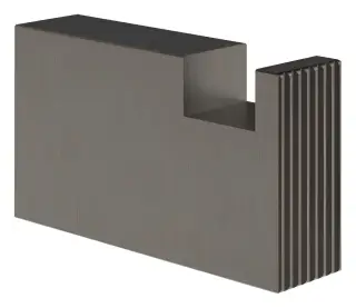 Крючок Gessi Inverso, 15x60x35h мм, настенный, цвет Black Metal Brushed PVD