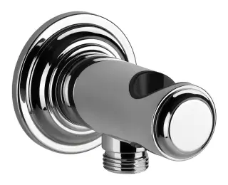 Шланговое подсоединение Gessi Venti20, со встроенным держателем ручной лейки и выводом воды, L-90 мм, цвет хром
