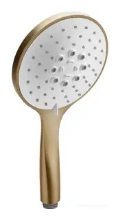 Ручная лейка Gessi Тechnical Accessories, Ø130 мм, 3-режимная, с белой вставкой, цвет Warm Bronze Br. PVD