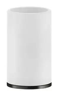 Cтакан Gessi Inciso,⌀75х127 мм, настольный, цвет White/Matte Black