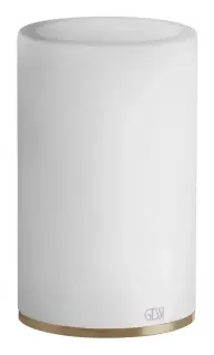 Стакан Gessi316, настольный, ⌀75х126 мм, цвет White/Warm Bronze Brushed PVD