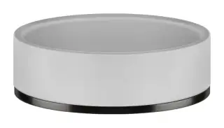 Мыльница Gessi Inciso, настольная, цвет White/Black Metal Brushed PVD