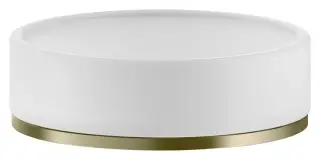 Мыльница Gessi Inciso ⌀115 мм, настольная, цвет White/Brushed Brass PVD