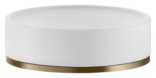 Мыльница Gessi Inciso ⌀115 мм, настольная, цвет White/Warm Bronze Brushed PVD