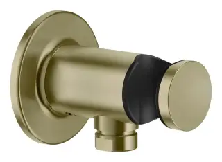 Шланговое подсоединение Gessi Inciso ⌀65 мм, с держателем для душевой лейки, цвет Brushed Brass PVD