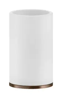 Cтакан Gessi Inciso Ø75хh127 мм, настольный, цвет White/Copper Brushed PVD
