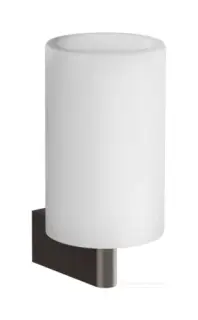 Cтакан Gessi Origini, настенный, ⌀75хh160 мм, цвет White/Black Metal Brushed PVD