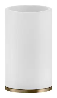 Cтакан Gessi Inciso, настольный, ⌀75х127 мм, цвет White/Bronze Brushed