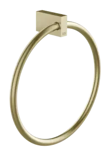 Полотенцедержатель Gessi Rettangolo, кольцевой, настенный, Ø220 мм, цвет Brushed Brass PVD