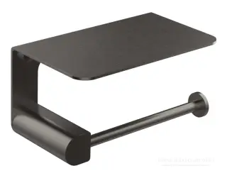 Бумагодержатель Gessi Rilievo, настенный с крышкой, цвет Black Metal Brushed PVD