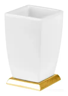 Стакан для зубных щёток Gessi Mimi настольный, цвет белый/Gold CCP