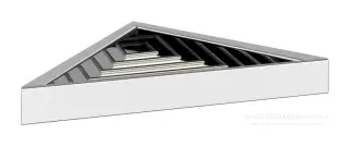 Полка Gessi Rettangolo, угловая, настенная, 253х253 мм, цвет Chrome