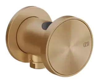 Шланговое подсоединение Gessi Origini, с встроенным держателем лейки и выводом воды, цвет Warm Bronze Br. PVD