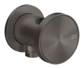Шланговое подсоединение Gessi Origini, с встроенным держателем для лейки, цвет Black Metal Brushed PVD