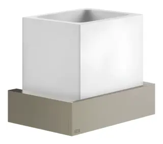 Cтакан Gessi Rettangolo, настенный, цвет White/Finox Brushed Nickel