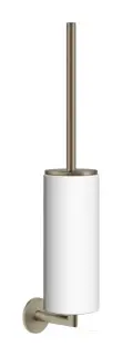 Ёршик Gessi Tondo настенный, колба белая, цвет Finox Brushed Nickel