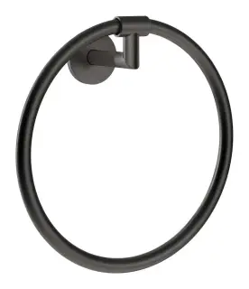 Полотенцедержатель Gessi Ingranaggio, настенный, кольцевой ⌀222 мм, цвет Black Metal Brushed PVD