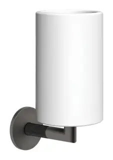 Cтакан Gessi Ingranaggio, настенный, цвет White/Black Metal Brushed PVD