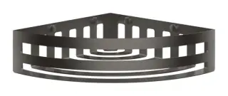 Полка Gessi Rilievo, настенная, угловая, ширина 198 мм, цвет Black Metal Brushed PVD