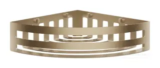 Полка угловая Gessi Rilievo, настенная, цвет Warm Bronze Brushed PVD