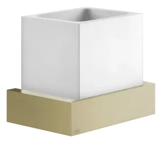 Cтакан Gessi Rettangolo, настенный, цвет White/Brushed Brass PVD