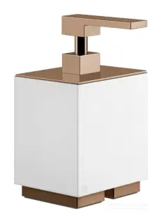 Дозатор для жидкого мыла настольный Gessi Rettangolo, цвет Copper PVD
