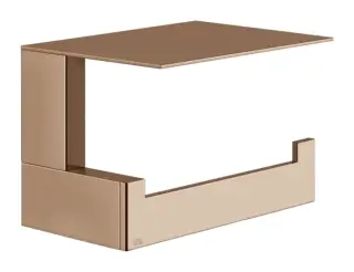 Бумагодержатель Gessi Rettangolo, настенный, с крышкой, ширина 140 мм, цвет Copper PVD