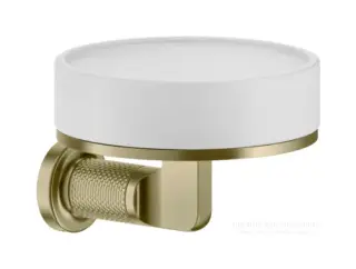 Мыльница Gessi Inciso ø115хh84 мм, настенная, цвет Brass Brushed PVD