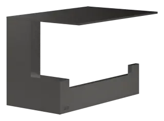 Бумагодержатель Gessi Rettangolo, настенный, с крышкой, цвет Black Metal Brushed PVD