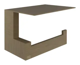 Бумагодержатель Gessi Rettangolo, настенный, с крышкой, 155хh35х100 мм, цвет Antique Brass
