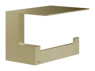Бумагодержатель Gessi Rettangolo, настенный, с крышкой, ширина 140 мм, цвет Brushed Brass PVD