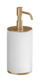Дозатор Gessi Origini ⌀75хh199 мм, цвет White/Warm Bronze Brushed PVD
