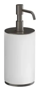 Дозатор Gessi Origini, настольный, Ø75хh199 мм, цвет White/Black Metal Brushed PVD