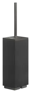 Ёршик напольный Gessi Rettangolo, чёрный композитный материал, цвет Black Metal Brushed PVD