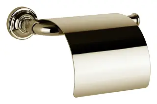 Бумагодержатель Gessi Venti20, с крышкой, цвет Brass PVD