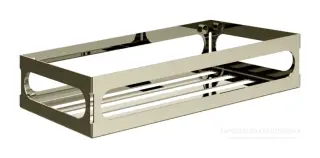 Полка Gessi Rilievo, настенная, металл, цвет Nickel PVD