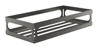 Полка Gessi Rilievo, настенная, металл, ширина 300 мм, цвет Black Metal Brushed PVD