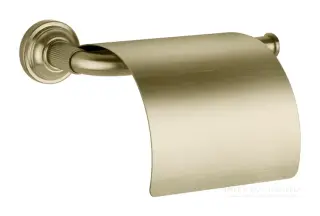 Бумагодержатель Gessi Venti20, с крышкой, цвет Brushed Brass PVD