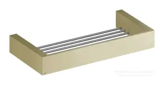 Полка Gessi Rettangolo, настенная, 300хh35 мм, цвет Brushed Brass PVD
