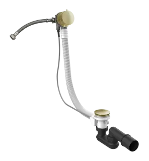 Слив-перелив для ванны Gessi Technical Accessories, L800 мм, с системой наполнения ванны через перелив, цвет Brushed Brass PVD