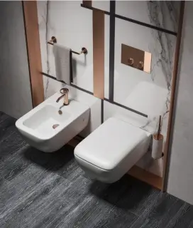 Ёршик Gessi Anello, настенный, цвет White/Black Metal Brushed PVD