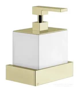 Дозатор для жидкого мыла Gessi Rettangolo, настенный, цвет Brass PVD
