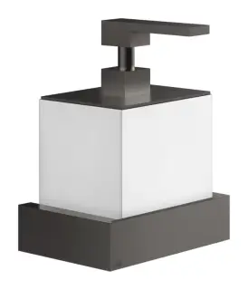 Дозатор для жидкого мыла Gessi Rettangolo, настенный, цвет Black Metal Brushed PVD