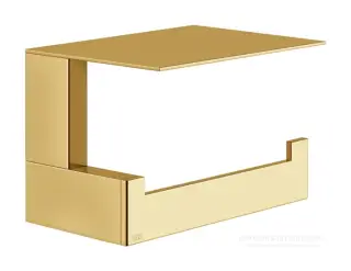 Бумагодержатель Gessi Rettangolo, настенный, с крышкой, цвет Gold CCP