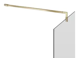 Профиль для стекла Gessi Rigato, регулируемая длина, цвет Brushed Brass PVD