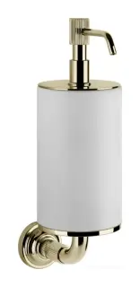 Дозатор Gessi Venti20, настенный, цвет White/Brass PVD