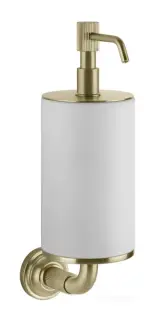Дозатор Gessi Venti20, настенный, цвет White/Brushed Brass PVD