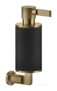 Дозатор Gessi Incisо, настенный, ⌀75хh240 мм, цвет Black/Warm Bronze Brushed PVD